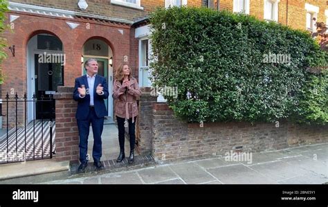 Screen grab of Labour leader Sir Keir Starmer and his wife Victoria ...