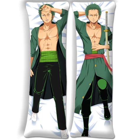 One Piece Body Pillow Case Roronoa Zoro Body Peach Skin Pillowcase Anime Pillow Cover Bed Set ...