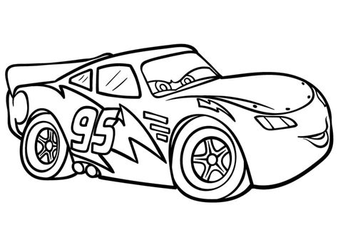 Lightning McQueen from Cars coloring page - Download, Print or Color ...