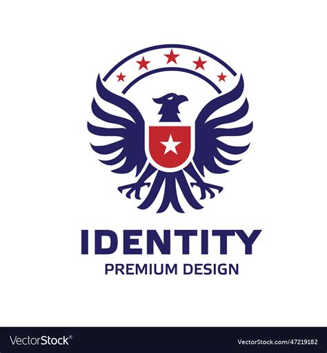 Eagle star logo concept Royalty Free Vector Image