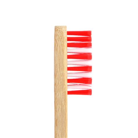 Bamboo Toothbrush – Standard – Red (Adult) Nylon Bristle