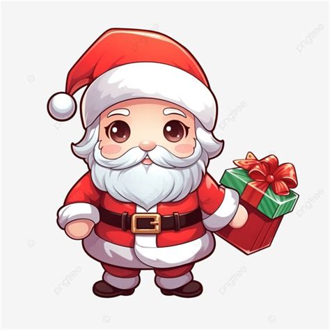 Lindo Santa Claus Con Mochila Y Dulces Navideños Ilustración De Personaje Chibi PNG ,dibujos ...