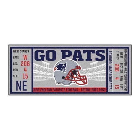 New England Patriots Ticket Runner - Dragon Sports