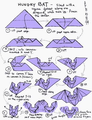 Papercraft, Origami and more: Bat origami