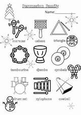 Percussion Family Coloring Page Pages sketch template