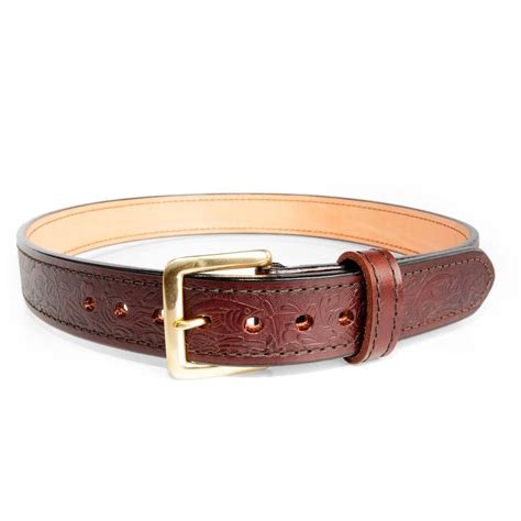 Embossed Dual-Layer Bullhide Gun Belt - Beltman