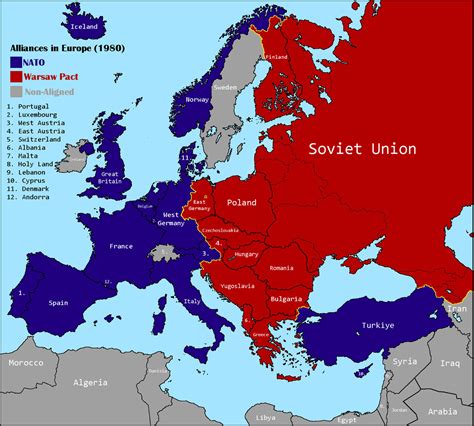 Map of Europe in 1980 (Alternative) (Alliances) by LynoxLifts on DeviantArt