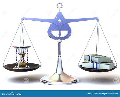 Balance of time and money stock illustration. Illustration of paper ...