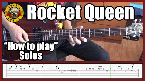 Guns N' Roses Rocket Queen SOLOS lesson - YouTube