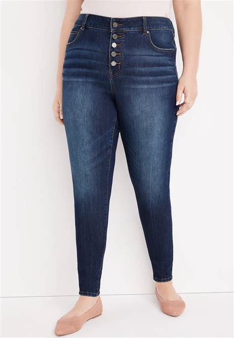 Plus Size m jeans by maurices™ Everflex™ Super Skinny High Rise Jean ...