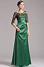 Modest Long Lace Sleeves Green Mother of the Bride Dress (X26121804)