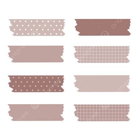 Cute Washi Tape Vector Art PNG, Aesthetic Washi Tape In Pastel Color Printable, Washi Tape ...