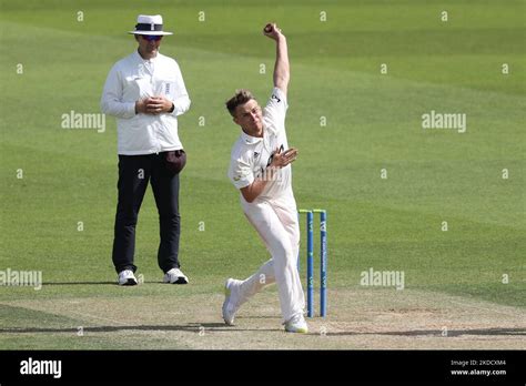 Sam Curran of Surrey in bowling action during the LV= County ...