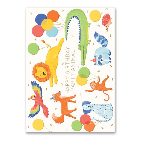 Party Animals Greeting Card - Lady Jayne