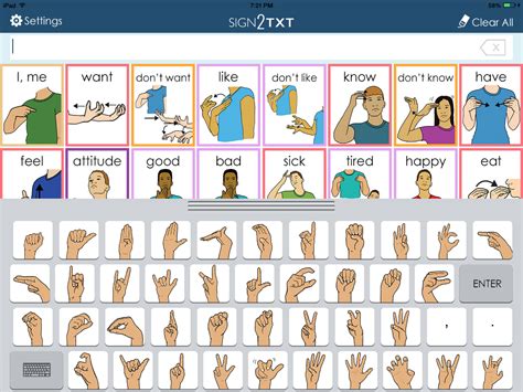 The keyboard is the 41 hand-shapes that are used to make the signs in ...