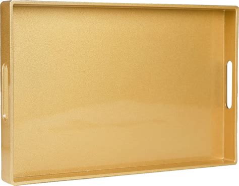 Amazon.com: MAONAME Gold Decorative Tray for Coffee Table, Modern Serving Tray with Handles ...