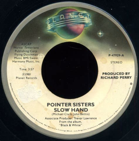 Pointer Sisters - Slow Hand (1981, Specialty Records Pressing, Vinyl) | Discogs