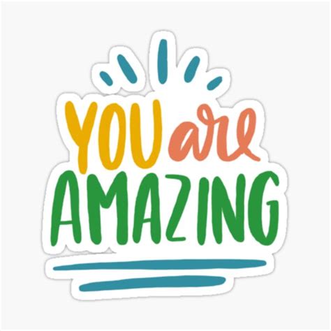 "You Are Amazing Text" Sticker for Sale by acmoroni15 | Redbubble