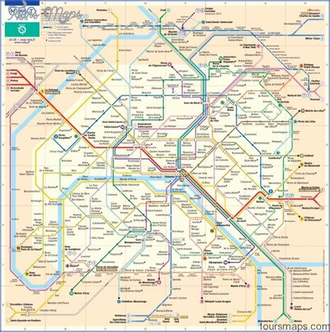 Paris Metro Map Zones