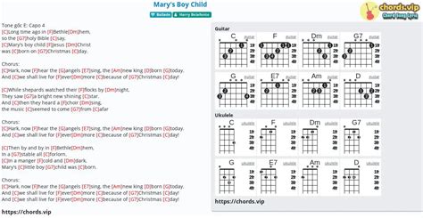 Chord: Mary's Boy Child - tab, song lyric, sheet, guitar, ukulele ...