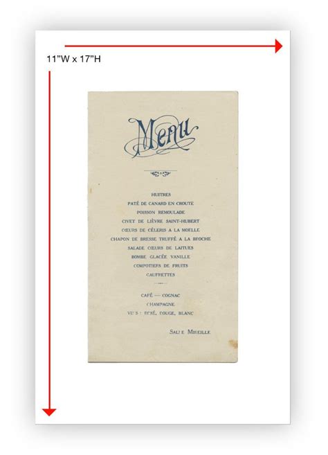 French Menu 2 1939 Vintage French Brasserie Menu Print - Etsy | Menu printing, French vintage ...