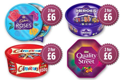 Asda is selling two tins of Quality Street, Roses, Heroes and ...