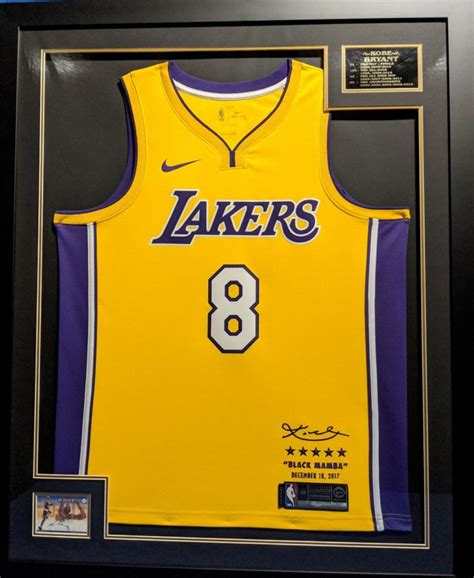 Kobe Bryant Framed #8 Jersey with Autographed Card - Art of the Game