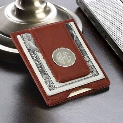 Leather Wallet & Money Clip ~ Personalized | Leather money clip wallet ...