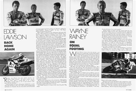 Eddie Lawson | Cycle World | MAY 1990