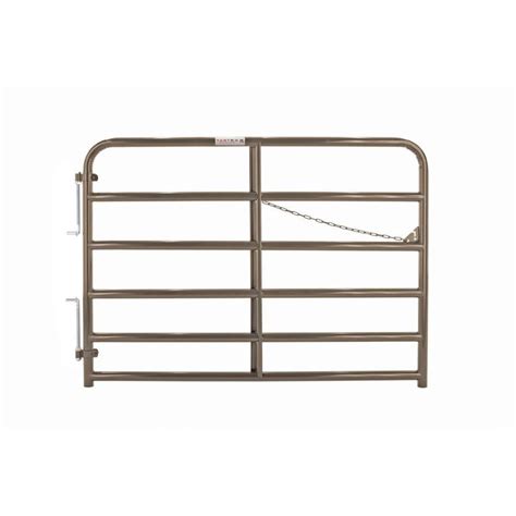 Tarter (Common: 4.33-ft x 6-ft; Actual: 4.33-ft x 5.75-ft) Brown Powder Coat Steel Farm ...