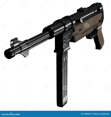 MP40 Submachine gun stock illustration. Image of mp40 - 11886842