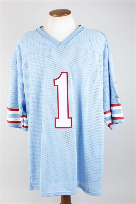 Houston Oilers - Warren Moon Signed Home Jersey - Players Hologram | Memorabilia Expert