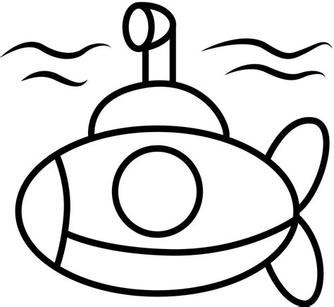 Coloring pages for kids free - coloring submarine | Coloring pages, Boat drawing, Submarine drawing