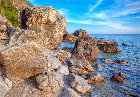 Seaside Rocks Scenery stock photo. Image of natural - 181920836