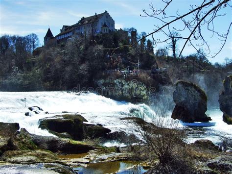 Schloss Laufen am Rheinfall or Laufen Castle, Neuhausen am Rheinfall Stock Image - Image of ...