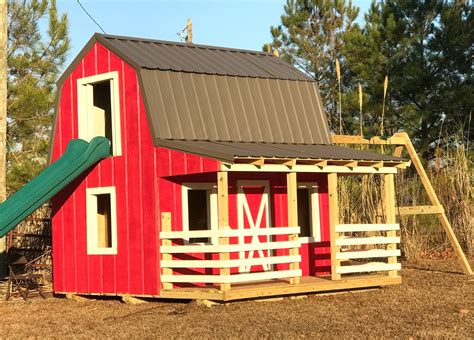 Large Barn & Silo Playhouse Plan for Kids | 12x19, Two Stories – Paul's Playhouses