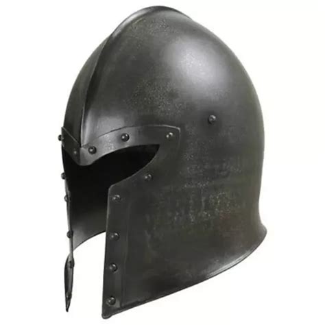 MEDIEVAL BARBUTA HELMET Great Knight Templar Helmet Replica SCA LARP 18GA $99.00 - PicClick