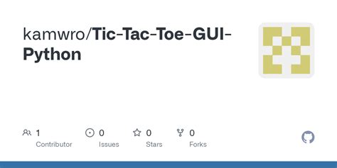 GitHub - kamwro/Tic-Tac-Toe-GUI-Python