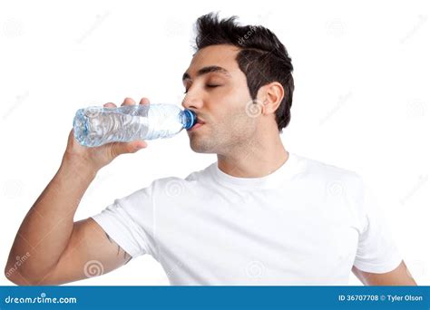 Man Drinking Water from Bottle Stock Photo - Image of latin, casual: 36707708