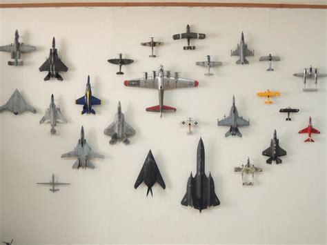 Aviation Model Airplanes Wall Display