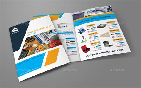 Stationery Products Catalog Brochure Bundle | Bi fold brochure ...