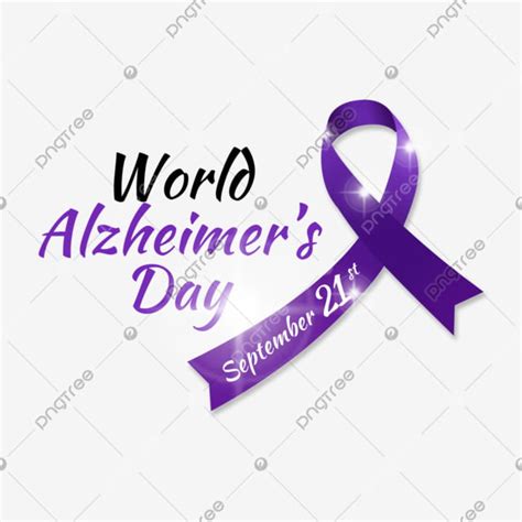 Alzheimers Ribbon Clipart Font