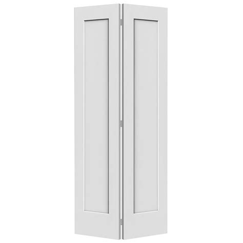 6'8" Tall 1-Panel Shaker Primed Interior Bifold Doors - Door Clearance ...