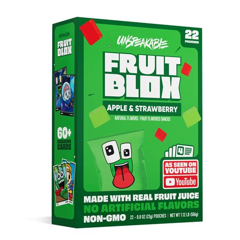 FruitBlox Unspeakable Apple Strawberry Fruit Snacks, 22 Count - Walmart.com