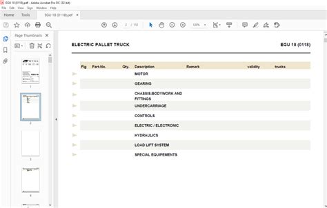 Still Electric Pallet Truck EGU18 Spare Parts List Manual - PDF DOWNLOAD - HeyDownloads - Manual ...