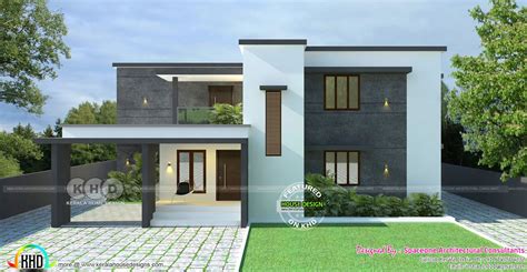 Simple flat roof style modern home 1650 sq-ft - Kerala Home Design and ...