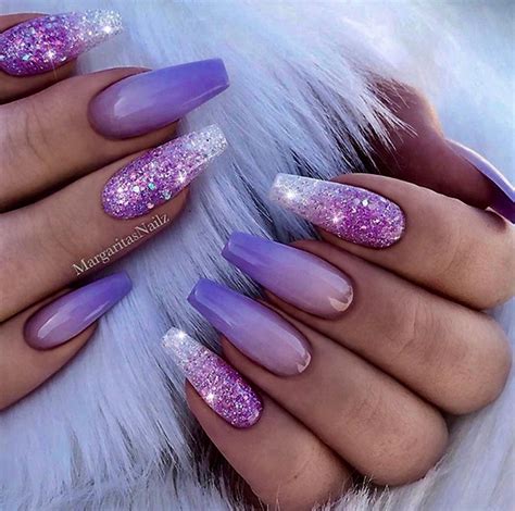 Purple my favorite color 💜😍 #acrylicnaildesigns | Purple acrylic nails, Lavender nails, Purple ...