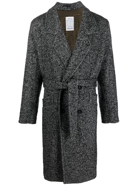 Paltò Herringbone wool-blend Coat - Farfetch