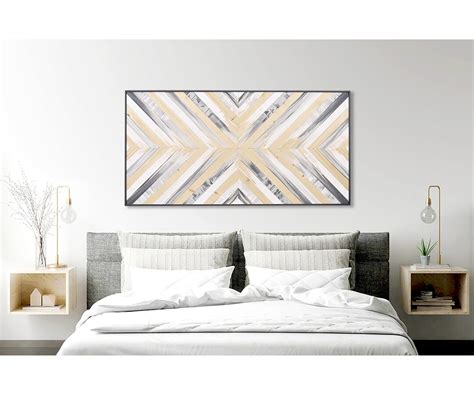 Gray Wood Wall Art White Modern Wood Wall Art Large Wood - Etsy