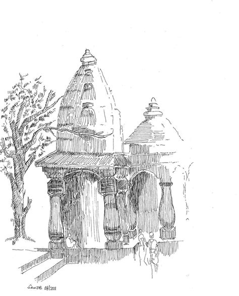 Temple Sketch at PaintingValley.com | Explore collection of Temple Sketch